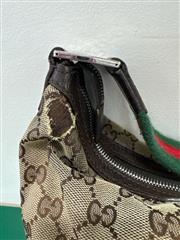 GUCCI MONOGRAM MEDIUM POP HOBO DARK BROW